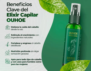 Tonico OUHOE™  Anticaída & Crecimiento Capilar, Cuidado de Barba.