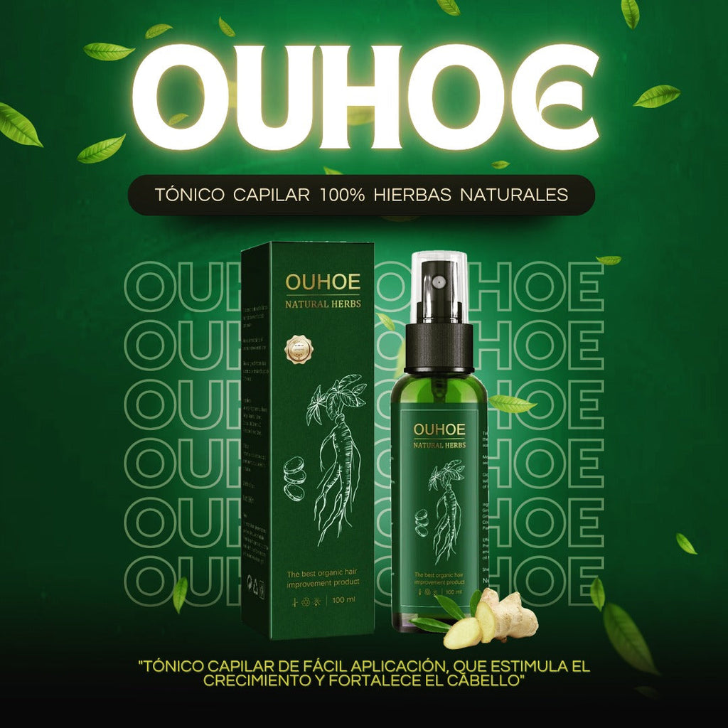 Tonico OUHOE™  Anticaída & Crecimiento Capilar, Cuidado de Barba.