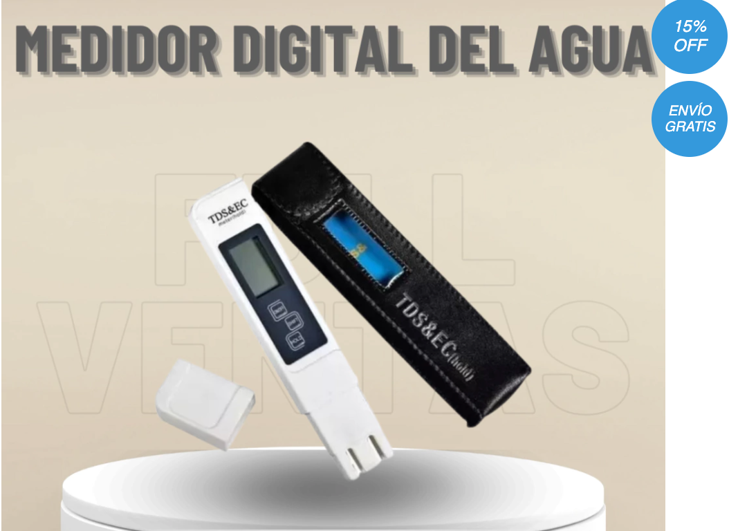 HydroCheck™ - Medidor TDS Digital de Calidad del Agua