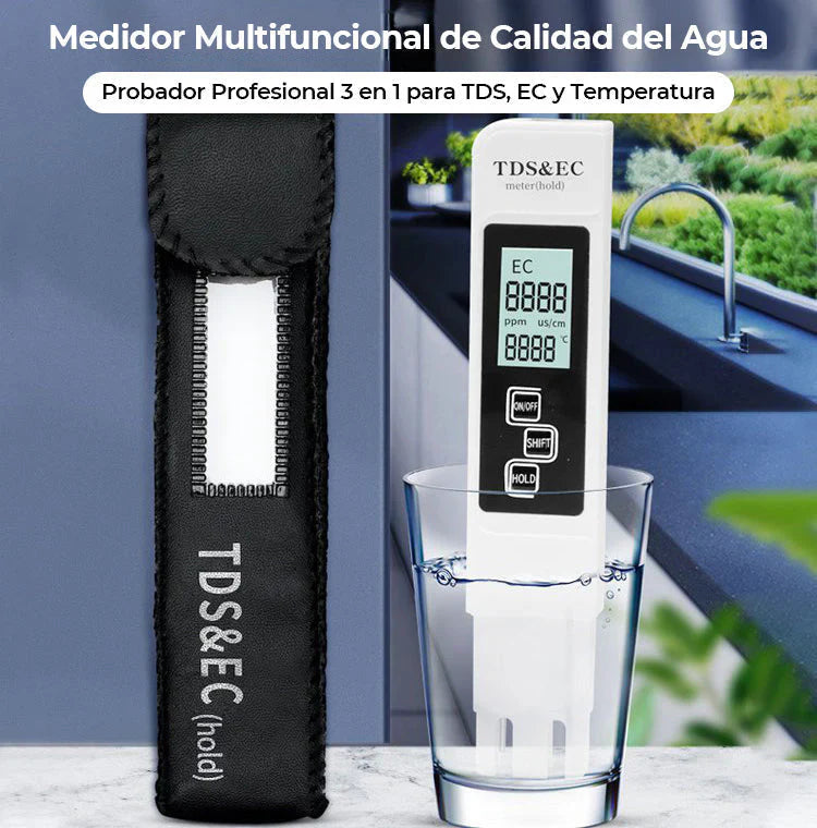 HydroCheck™ - Medidor TDS Digital de Calidad del Agua